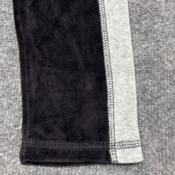 Xersion Velour Jogger Pants Girls XS 6-6X Black White Color Block Drawstring New - Picture 3 of 9